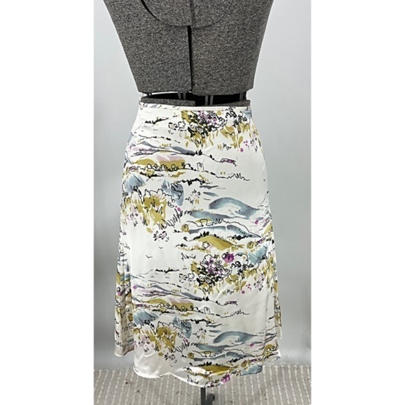 Amanda Smith 100% silk scenic floral print skirt 14 - Picture 10 of 10